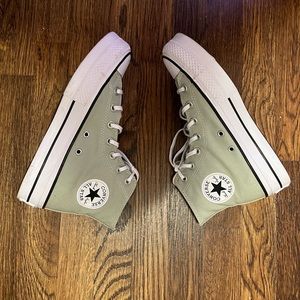 SAGE GREEN PLATFORM CONVERSE